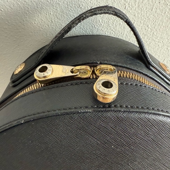 Henri Bendel Black Backpack with Gold Accents - Picture 5 of 7